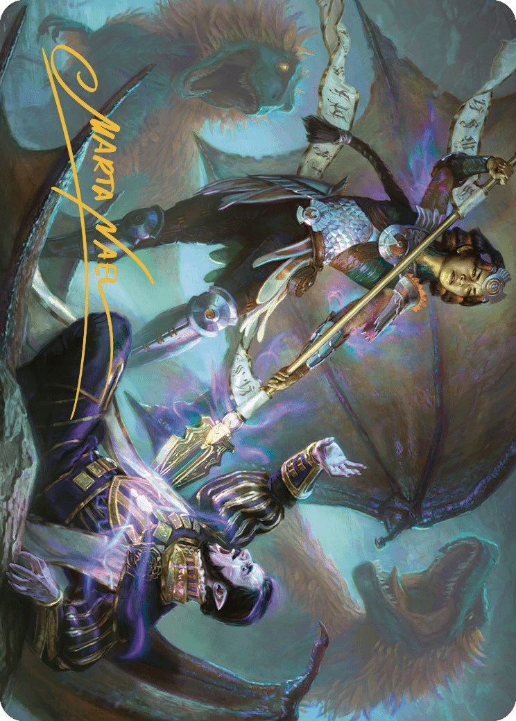 Huatli's Final Strike Art Card (Gold-Stamped Signature) [The Lost Caverns of Ixalan Art Series] | Good Games North