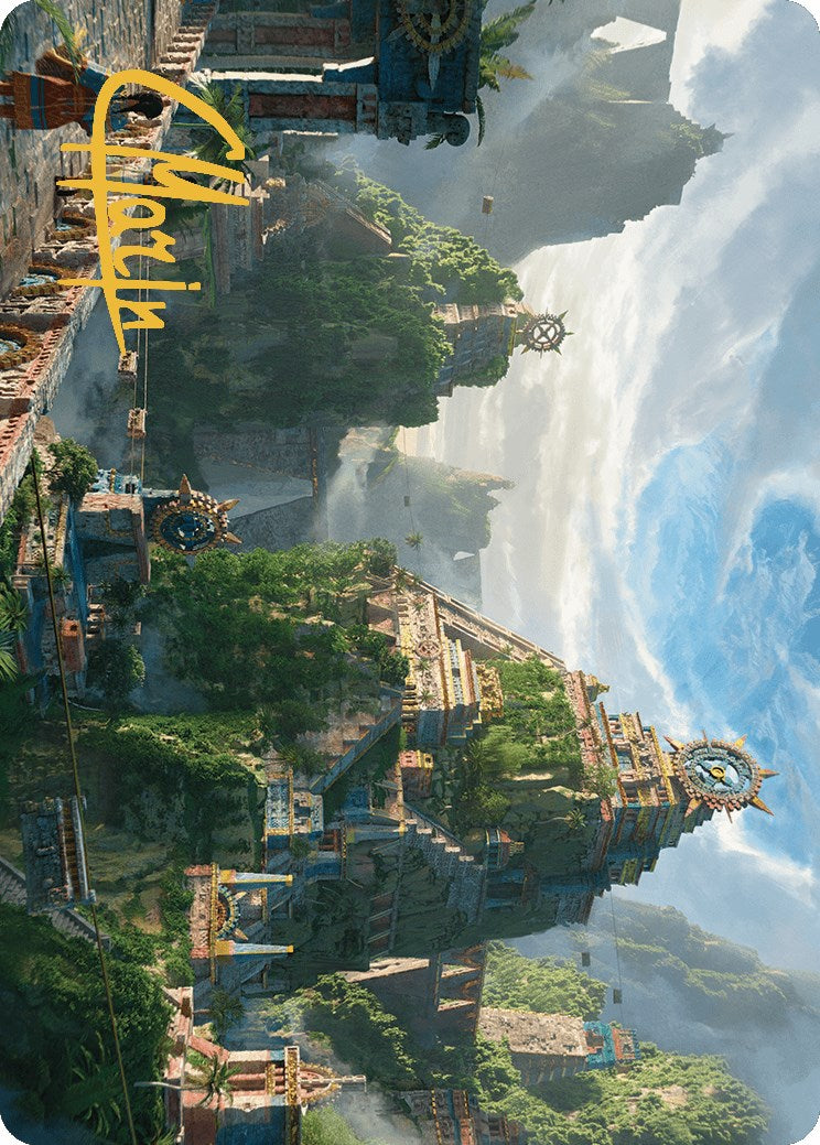 Clifftop Retreat Art Card (Gold-Stamped Signature) [The Lost Caverns of Ixalan Art Series] | Good Games North