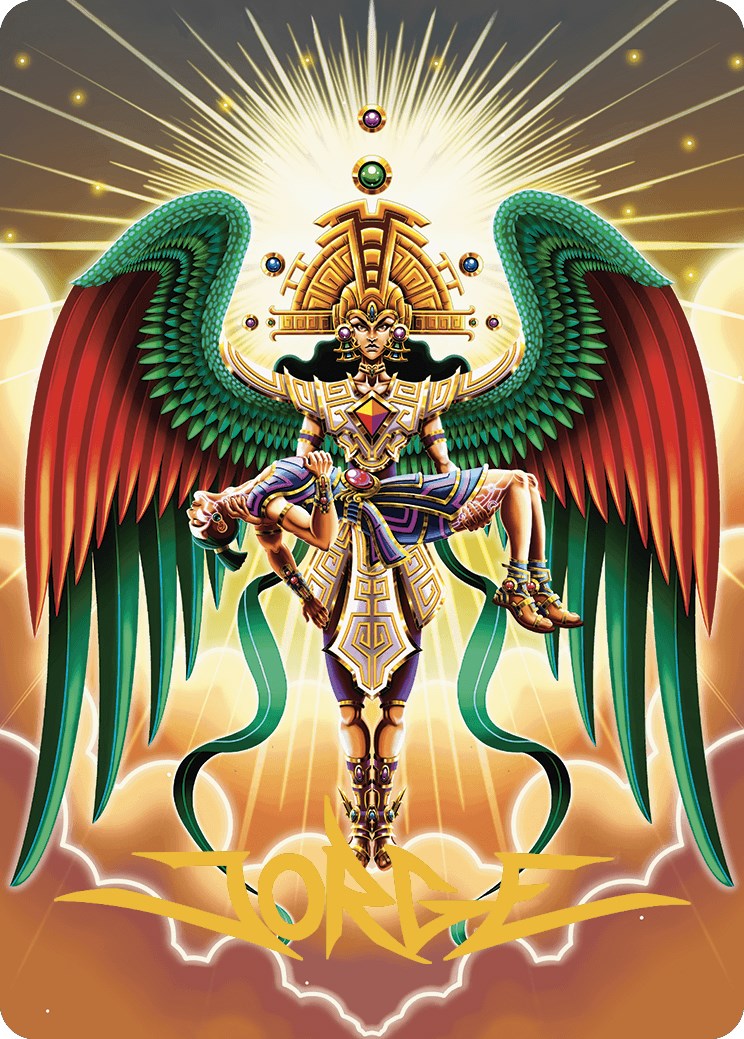 Resplendent Angel Art Card (59/81) (Gold-Stamped Signature) [The Lost Caverns of Ixalan Art Series] | Good Games North