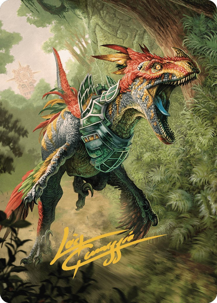 Dinosaur Token Art Card (Gold-Stamped Signature) [The Lost Caverns of Ixalan Art Series] | Good Games North