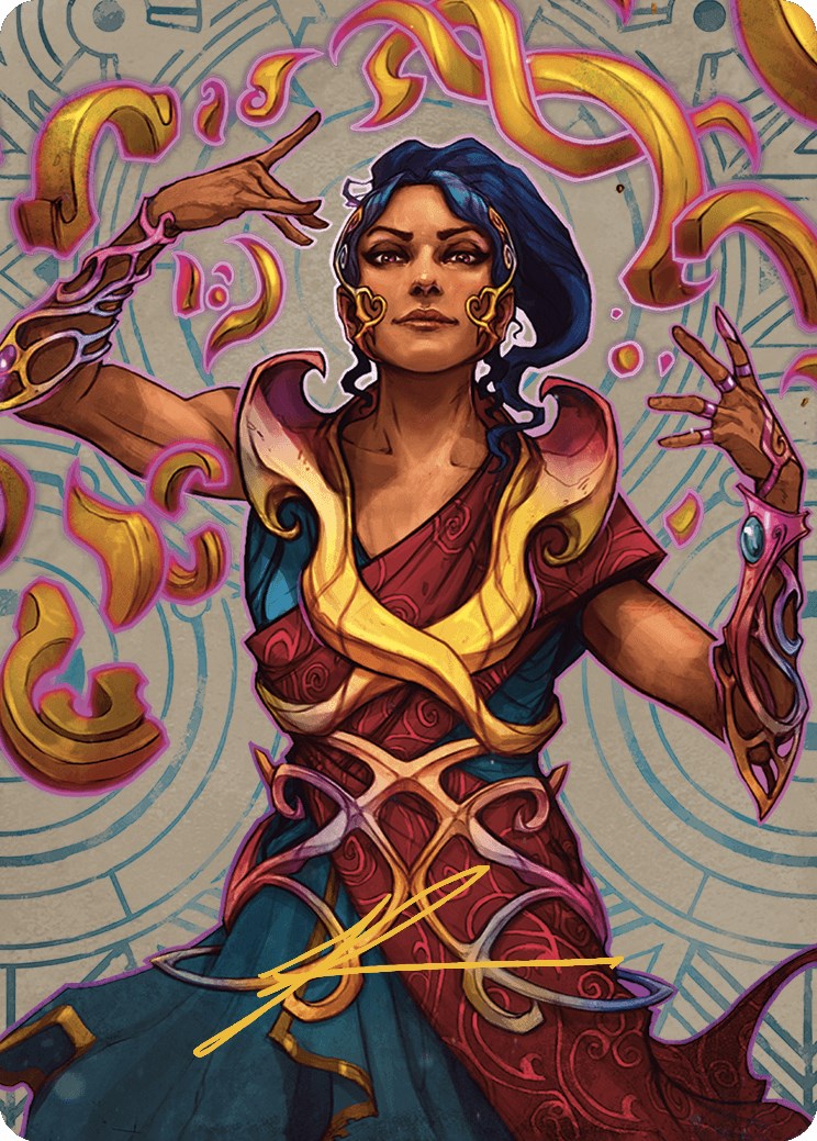 Saheeli, the Sun's Brilliance Art Card (Gold-Stamped Signature) [The Lost Caverns of Ixalan Art Series] | Good Games North