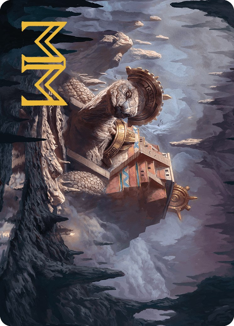 Bedrock Tortoise Art Card (Gold-Stamped Signature) [The Lost Caverns of Ixalan Art Series] | Good Games North