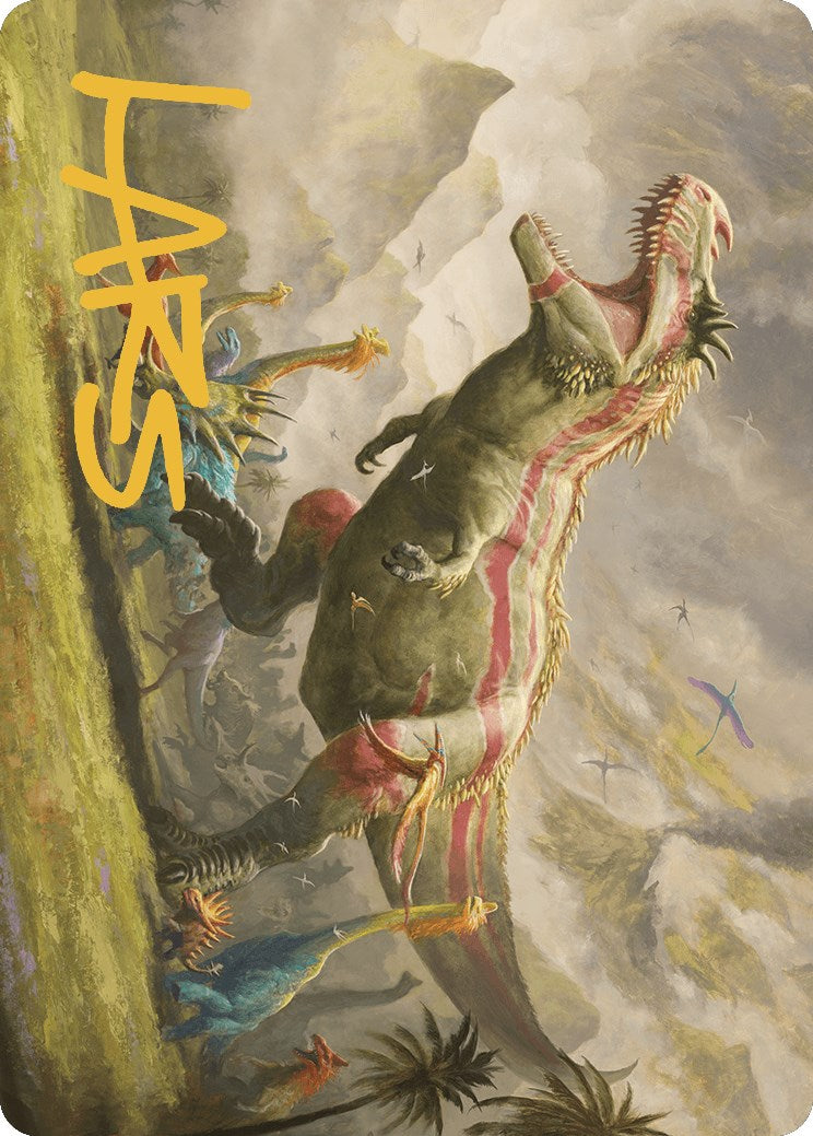 Ghalta, Stampede Tyrant Art Card (Gold-Stamped Signature) [The Lost Caverns of Ixalan Art Series] | Good Games North