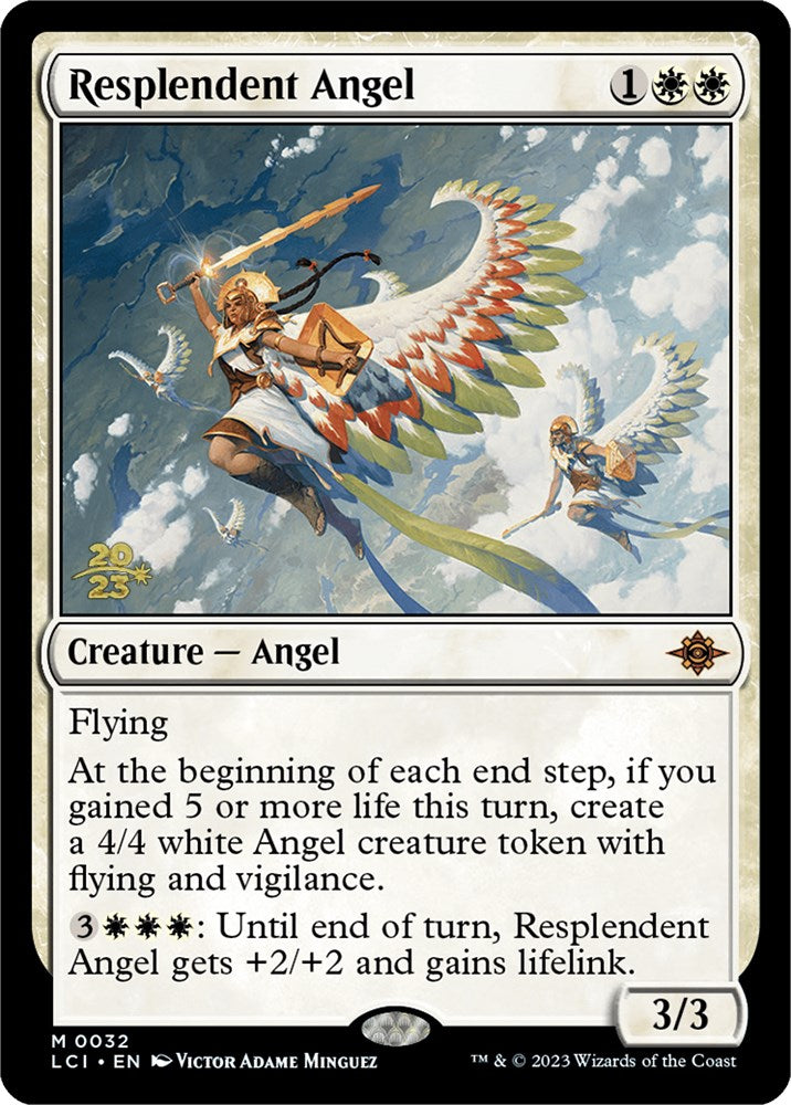 Resplendent Angel (LCI) [The Lost Caverns of Ixalan Prerelease Cards] | Good Games North