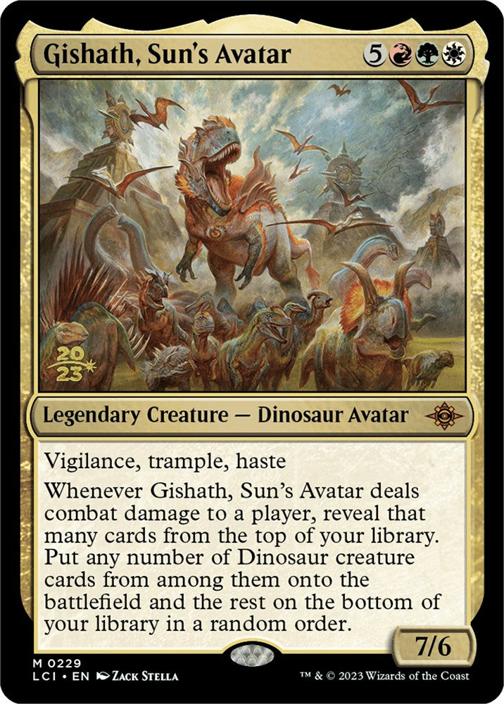 Gishath, Sun's Avatar (LCI) [The Lost Caverns of Ixalan Prerelease Cards] | Good Games North
