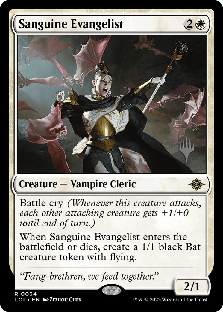 Sanguine Evangelist (Promo Pack) [The Lost Caverns of Ixalan Promos] | Good Games North