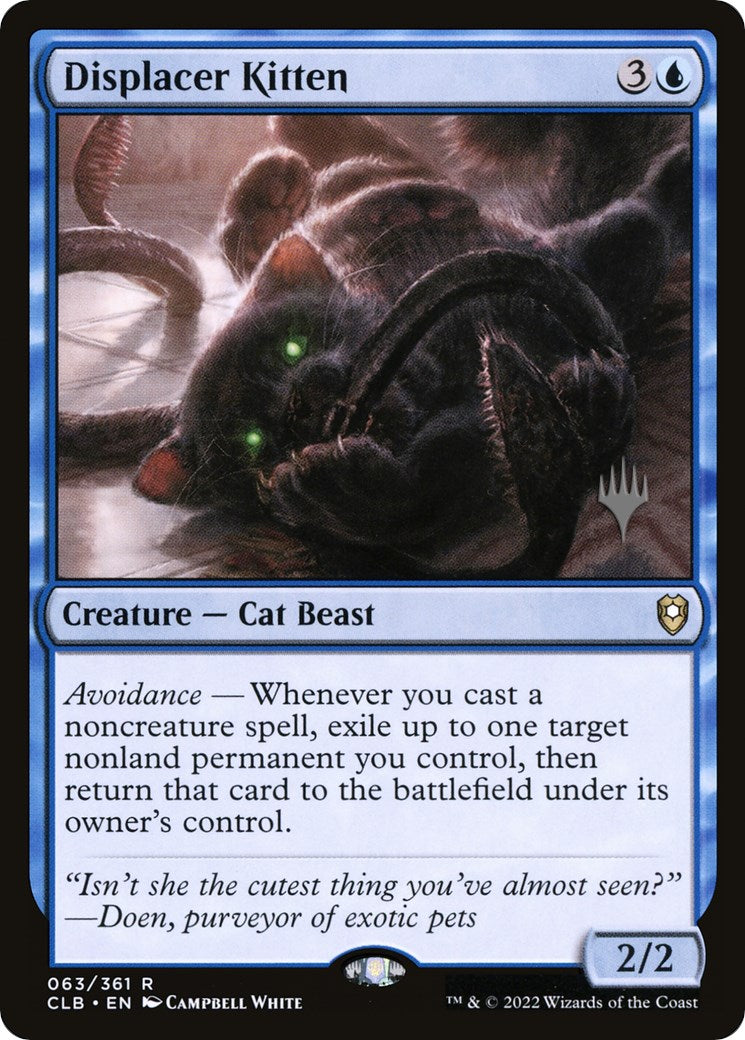 Displacer Kitten (Promo Pack) [Commander Legends: Battle for Baldur's Gate Promos] | Good Games North