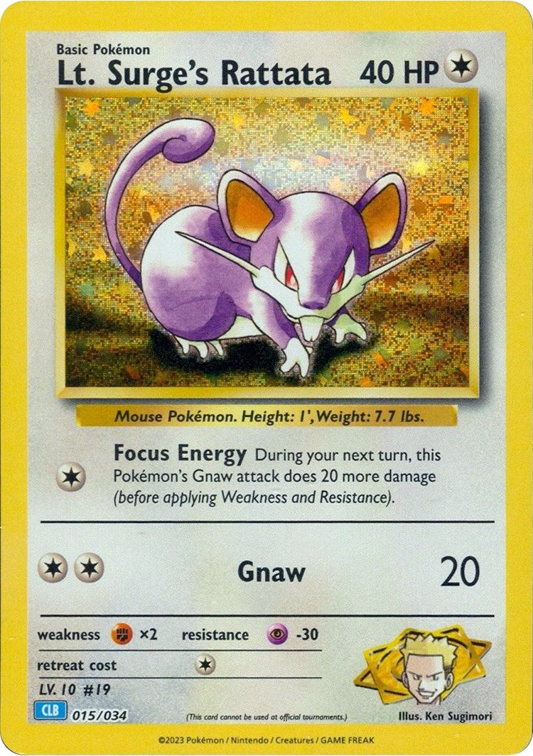 Lt. Surge's Rattata [Trading Card Game Classic] | Good Games North