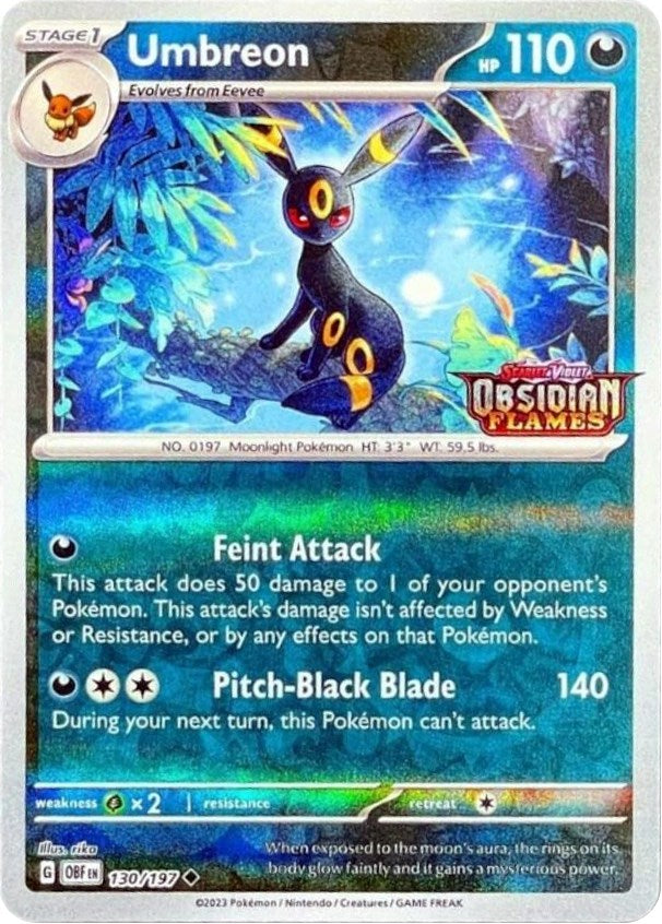 Umbreon (130/197) (Obsidian Flames Stamped) [Scarlet & Violet: Obsidian Flames] | Good Games North