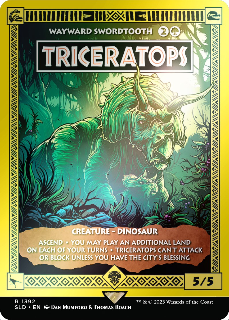 Triceratops - Wayward Swordtooth (Rainbow Foil) [Secret Lair Drop Series] | Good Games North