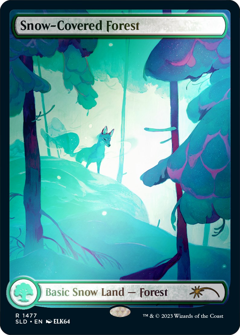 Snow-Covered Forest (1477) (Rainbow Foil) [Secret Lair Drop Series] | Good Games North