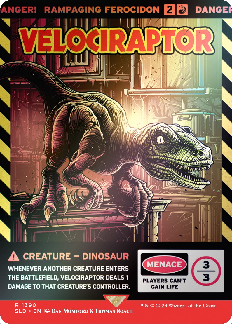 Velociraptor - Rampaging Ferocidon (Rainbow Foil) [Secret Lair Drop Series] | Good Games North