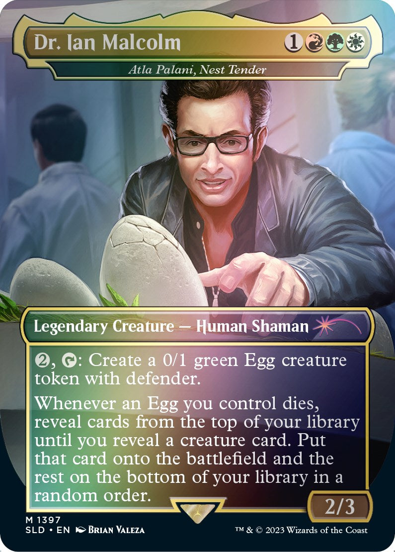Dr. Ian Malcolm - Atla Palani, Nest Tender (Rainbow Foil) [Secret Lair Drop Series] | Good Games North
