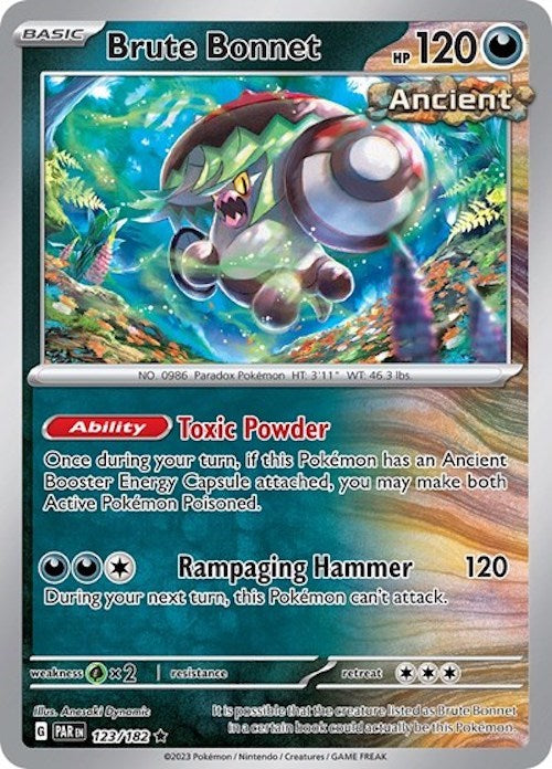 Brute Bonnet (123/182) (Cosmos Holo) [Scarlet & Violet: Paradox Rift] | Good Games North