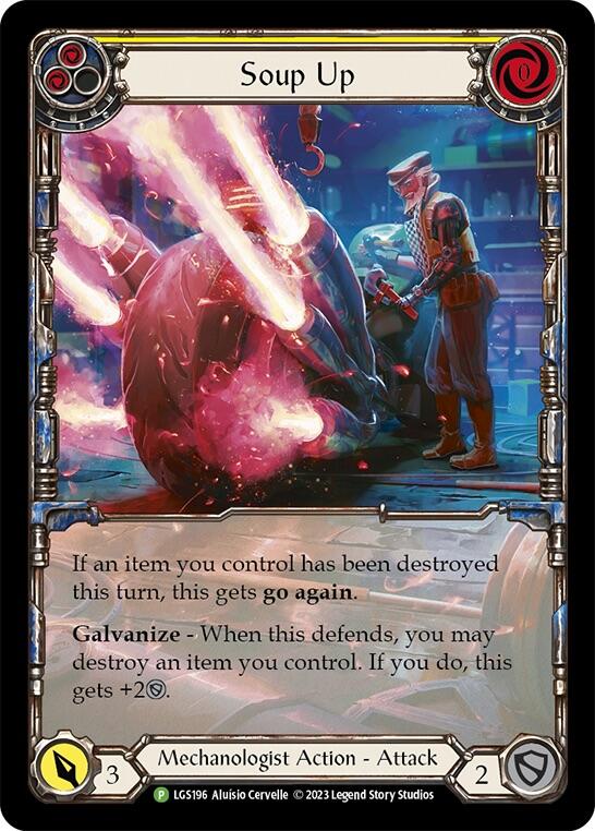 Soup Up (Yellow) [LGS196] (Promo)  Rainbow Foil | Good Games North