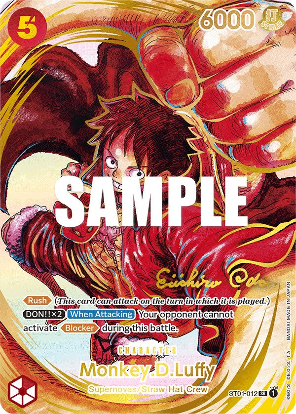 Monkey.D.Luffy (Alternate Art) (Gold-Stamped Signature) [Starter Deck: Straw Hat Crew] | Good Games North