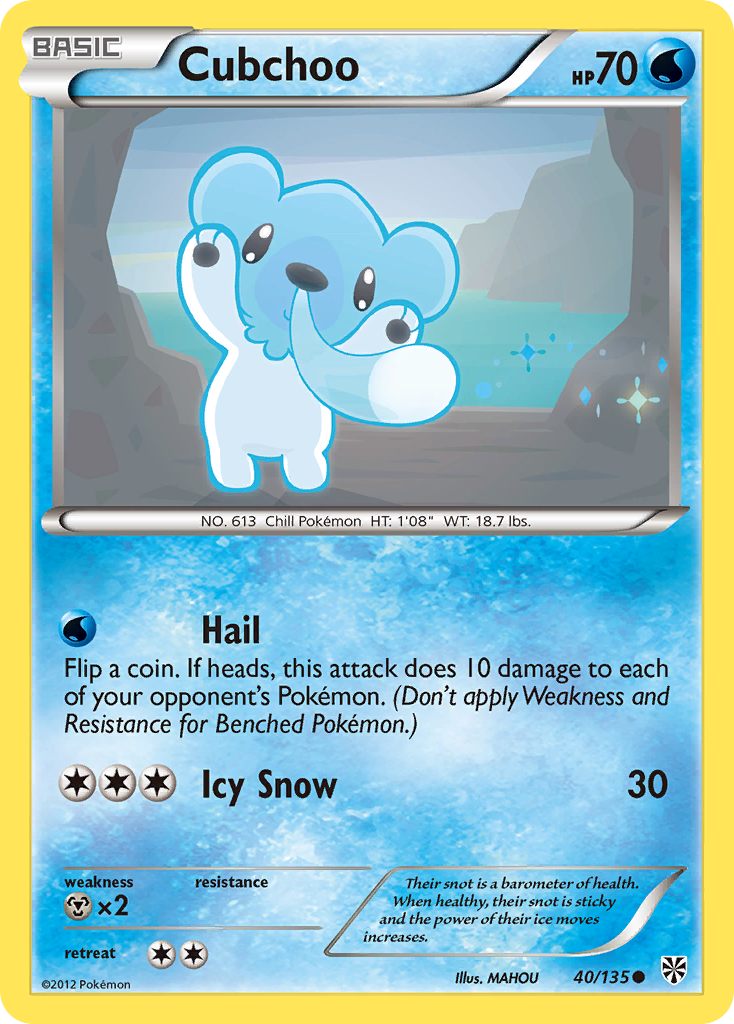 Cubchoo (40/135) [Black & White: Plasma Storm] | Good Games North