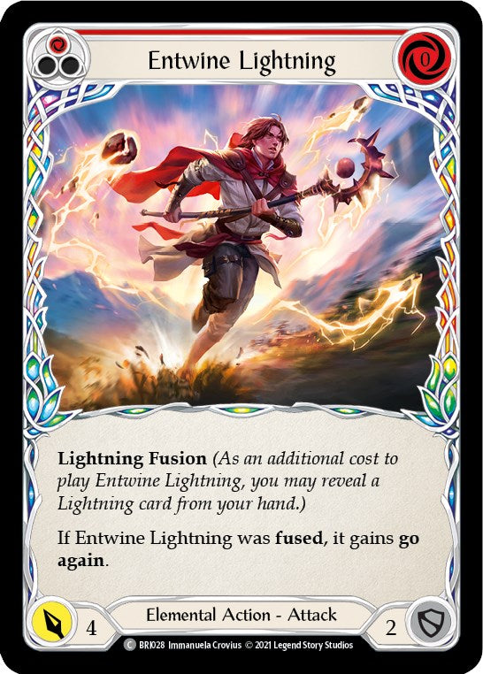 Entwine Lightning (Red) [BRI028] (Tales of Aria Briar Blitz Deck)  1st Edition Normal | Good Games North