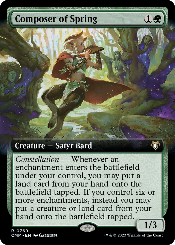 Composer of Spring (Extended Art) [Commander Masters] | Good Games North