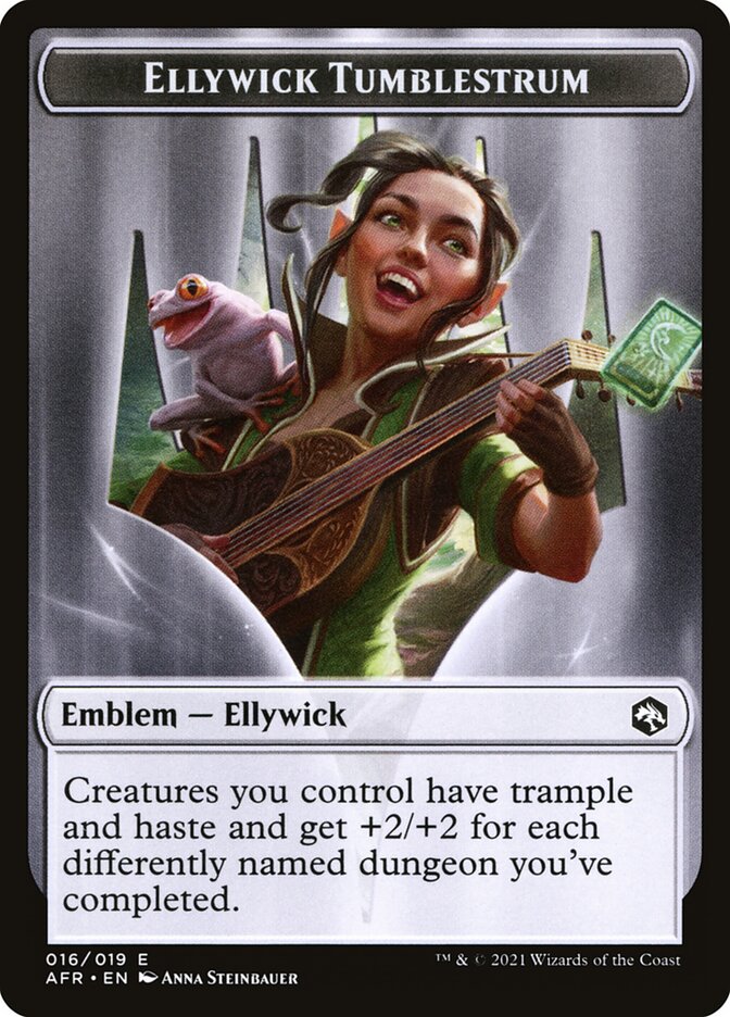 Devil // Ellywick Tumblestrum Emblem Double-Sided Token [Dungeons & Dragons: Adventures in the Forgotten Realms Tokens] | Good Games North