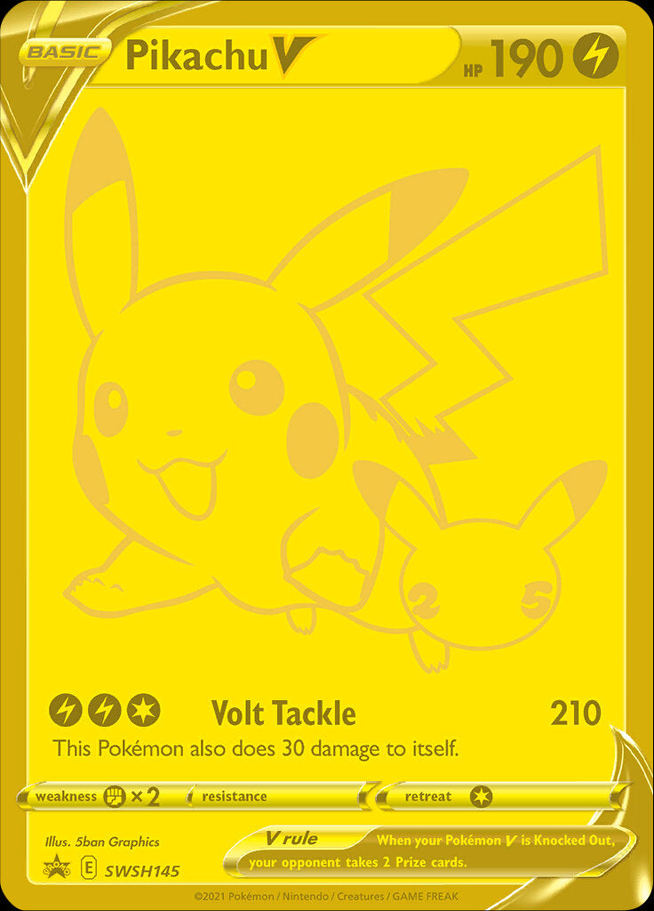 Pikachu V (SWSH145) (Celebrations) [Sword & Shield: Black Star Promos] | Good Games North