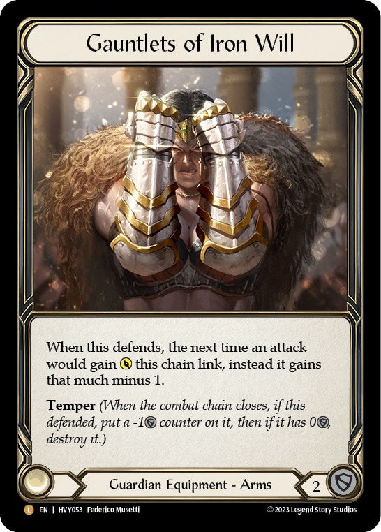 Gauntlets of Iron Will [HVY053] (Heavy Hitters)  Cold Foil | Good Games North