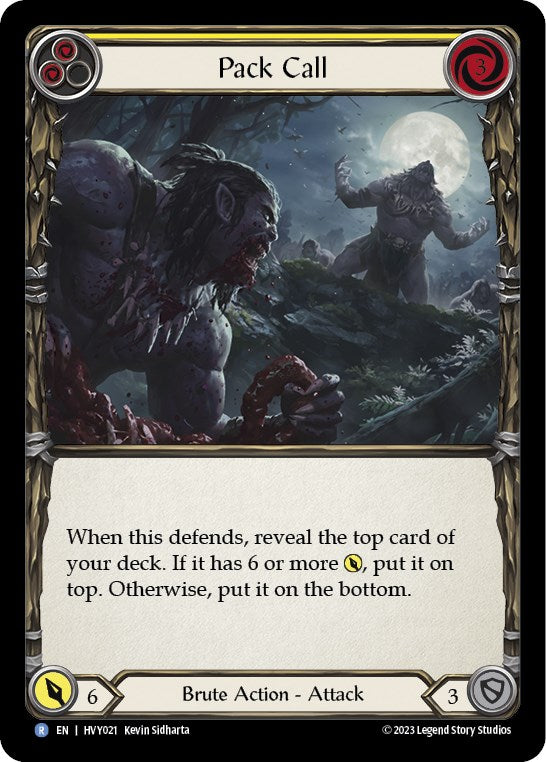 Pack Call (Yellow) [HVY021] (Heavy Hitters)  Rainbow Foil | Good Games North
