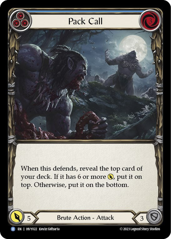 Pack Call (Blue) [HVY022] (Heavy Hitters)  Rainbow Foil | Good Games North