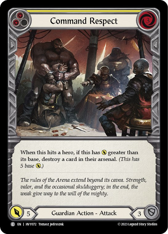 Command Respect (Yellow) [HVY072] (Heavy Hitters)  Rainbow Foil | Good Games North