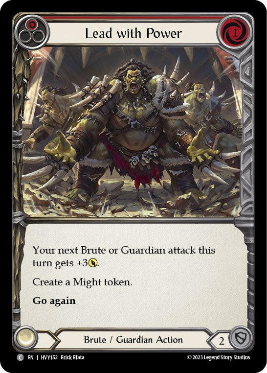Lead with Power (Red) [HVY152] (Heavy Hitters)  Rainbow Foil | Good Games North