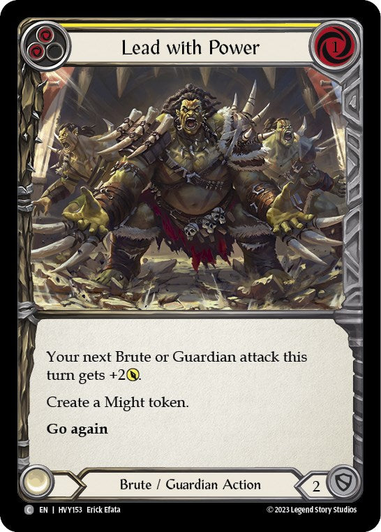 Lead with Power (Yellow) [HVY153] (Heavy Hitters)  Rainbow Foil | Good Games North