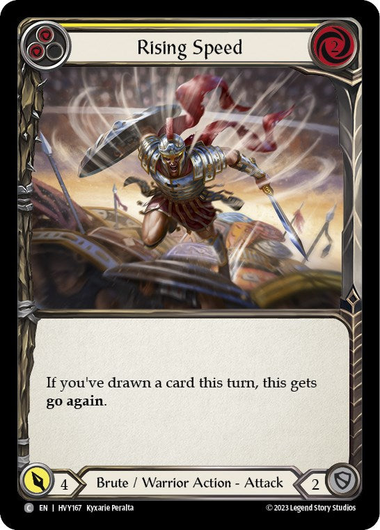 Rising Speed (Yellow) [HVY167] (Heavy Hitters) | Good Games North