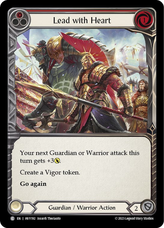 Lead with Heart (Red) [HVY192] (Heavy Hitters)  Rainbow Foil | Good Games North