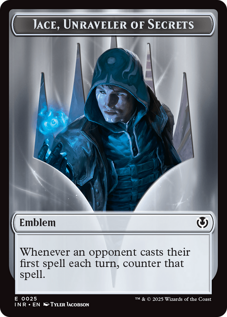 Human Wizard // Emblem - Jace, Unraveler of Secrets Double-Sided Token [Innistrad Remastered Tokens] | Good Games North