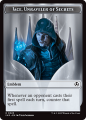 Human Wizard // Emblem - Jace, Unraveler of Secrets Double-Sided Token [Innistrad Remastered Tokens] | Good Games North