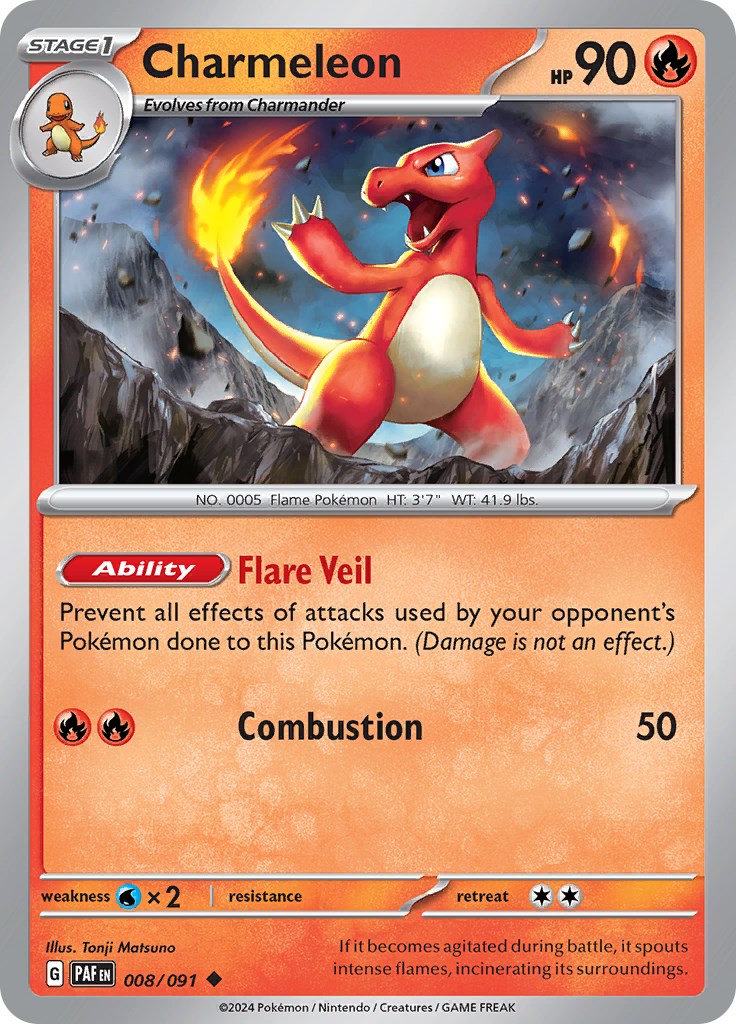 Charmeleon (008/091) [Scarlet & Violet: Paldean Fates] | Good Games North
