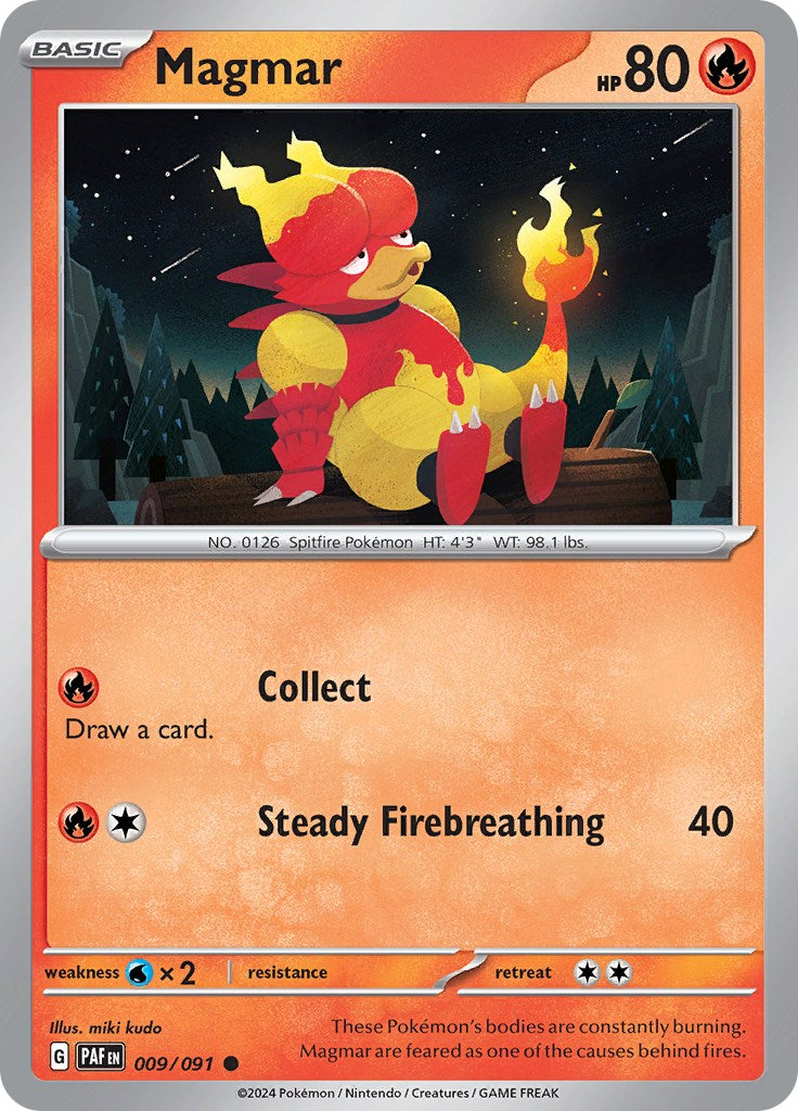 Magmar (009/091) [Scarlet & Violet: Paldean Fates] | Good Games North