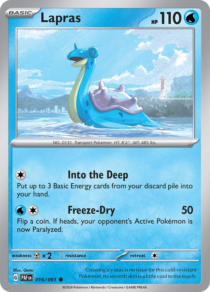 Lapras (016/091) [Scarlet & Violet: Paldean Fates] | Good Games North