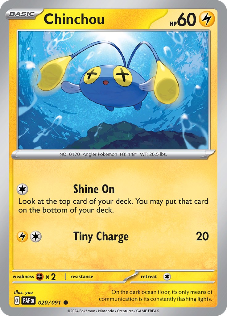 Chinchou (020/091) [Scarlet & Violet: Paldean Fates] | Good Games North