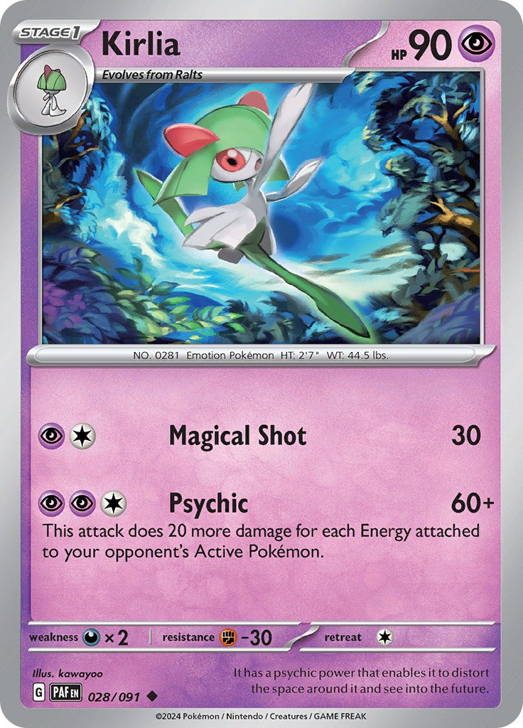 Kirlia (028/091) [Scarlet & Violet: Paldean Fates] | Good Games North