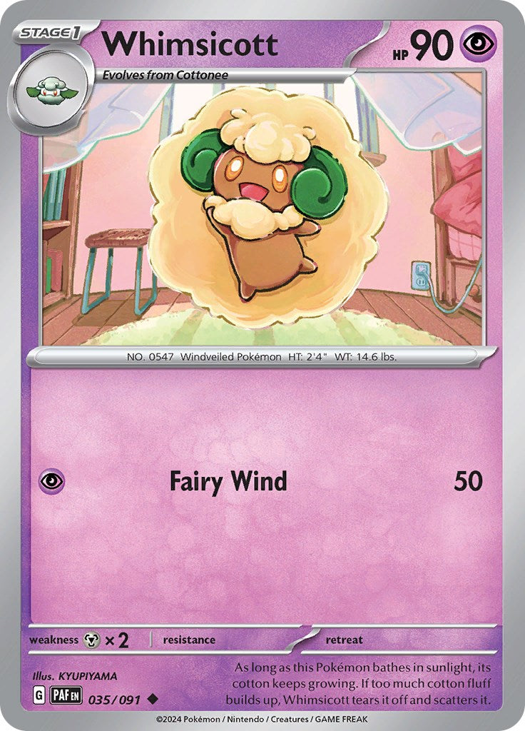 Whimsicott (035/091) [Scarlet & Violet: Paldean Fates] | Good Games North