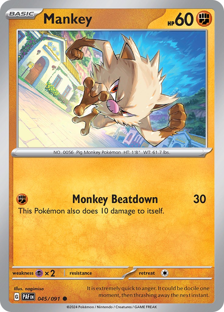 Mankey (045/091) [Scarlet & Violet: Paldean Fates] | Good Games North