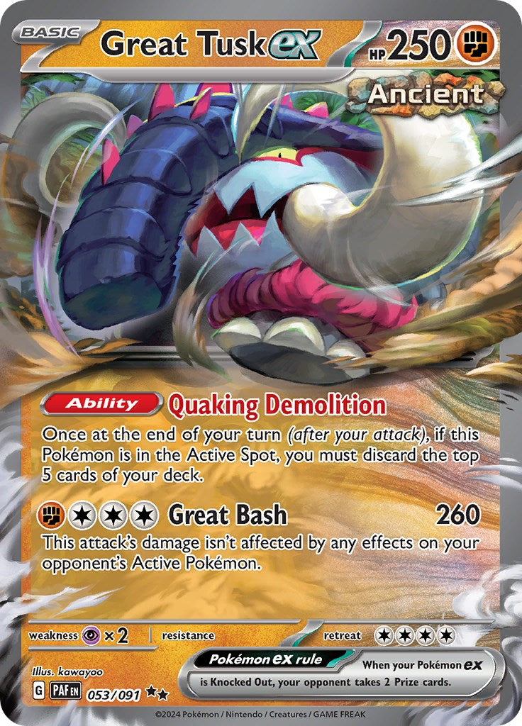 Great Tusk ex (053/091) [Scarlet & Violet: Paldean Fates] | Good Games North