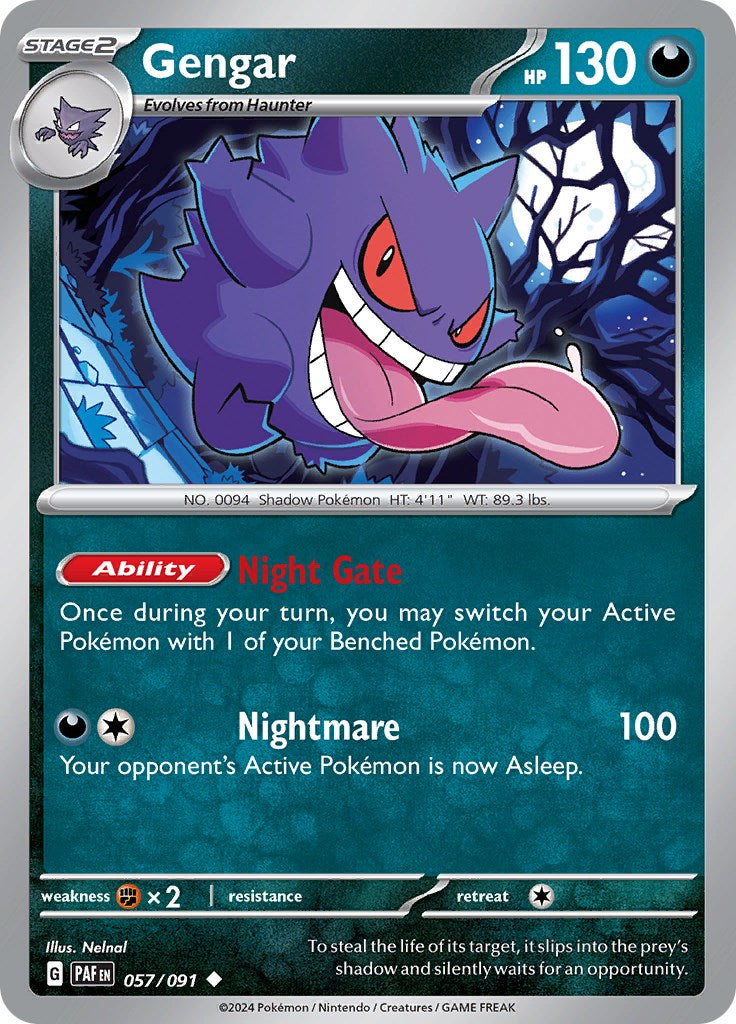Gengar (057/091) [Scarlet & Violet: Paldean Fates] | Good Games North