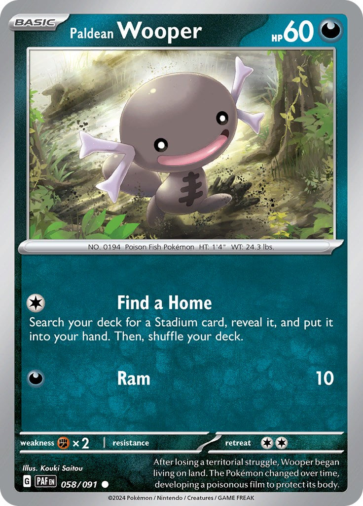 Paldean Wooper (058/091) [Scarlet & Violet: Paldean Fates] | Good Games North