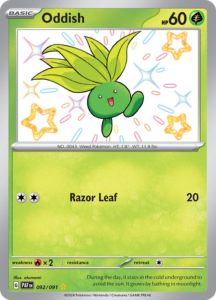 Oddish (092/091) [Scarlet & Violet: Paldean Fates] | Good Games North