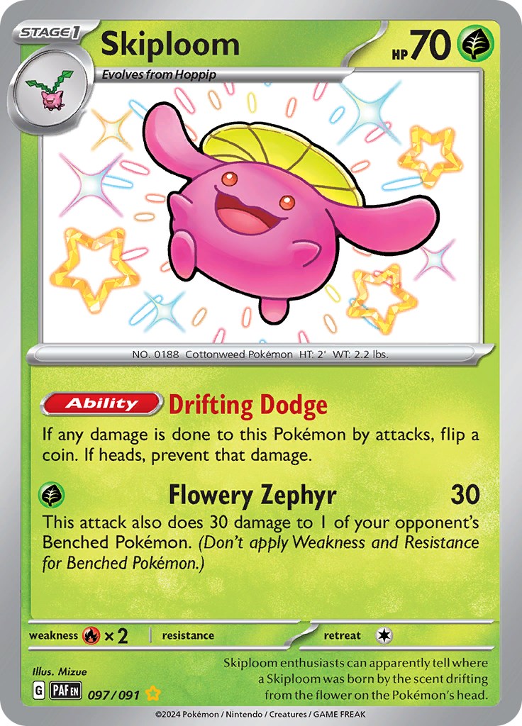 Skiploom (097/091) [Scarlet & Violet: Paldean Fates] | Good Games North