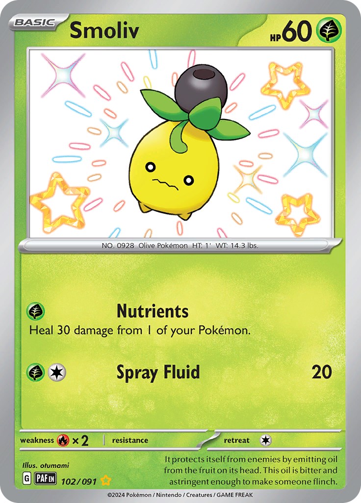 Smoliv (102/091) [Scarlet & Violet: Paldean Fates] | Good Games North