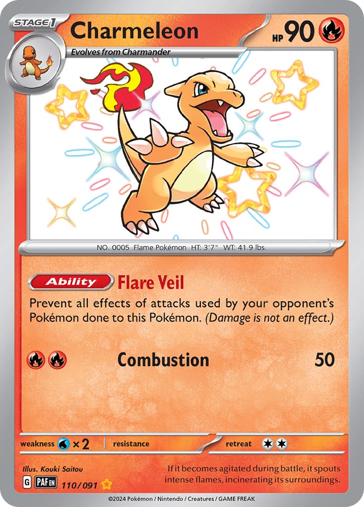 Charmeleon (110/091) [Scarlet & Violet: Paldean Fates] | Good Games North