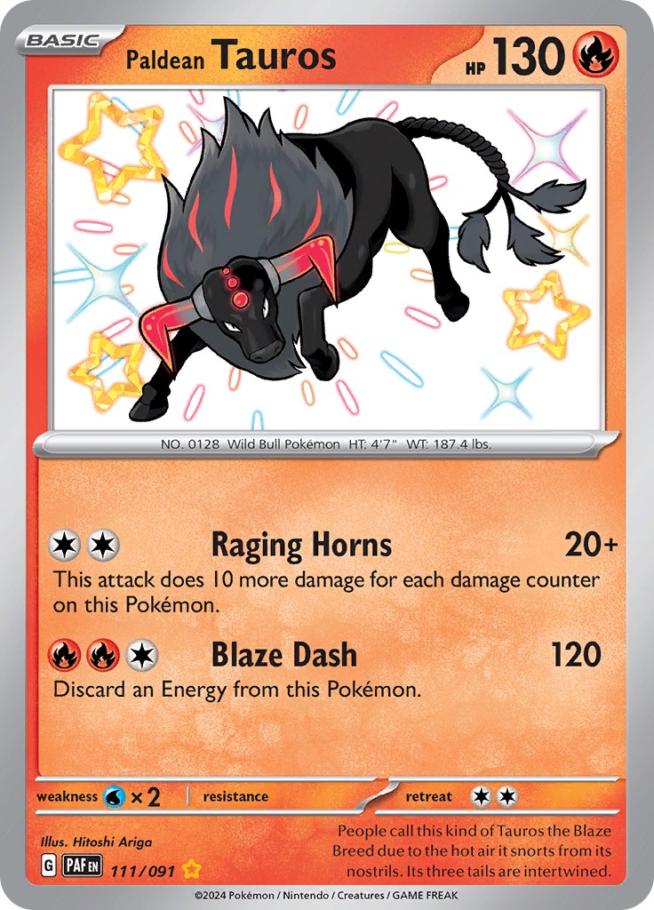 Paldean Tauros (111/091) [Scarlet & Violet: Paldean Fates] | Good Games North